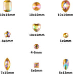 1200 Pcs AB Rhinestones for Bedazzling, Rainbow Effect Craft Gems for Crafting - Image 2