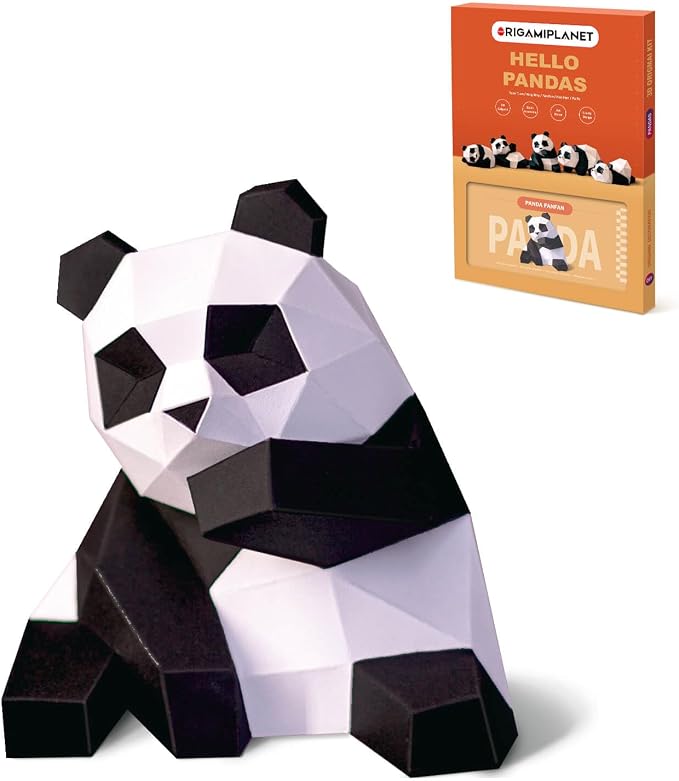 3D Panda Fanfan Origami Paper Craft Kit, Fun DIY Pre-Cut 3D Paper Art Model by Unknown