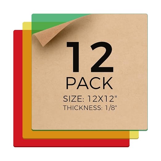 Creality Three Colors Transparent Acrylic Sheets 1/8" Thick by Creality