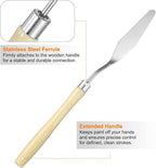 HARFINGTON 8pcs Palette Knife Painting Tool 7.68" Pointed Stainless Steel Blade - Image 4