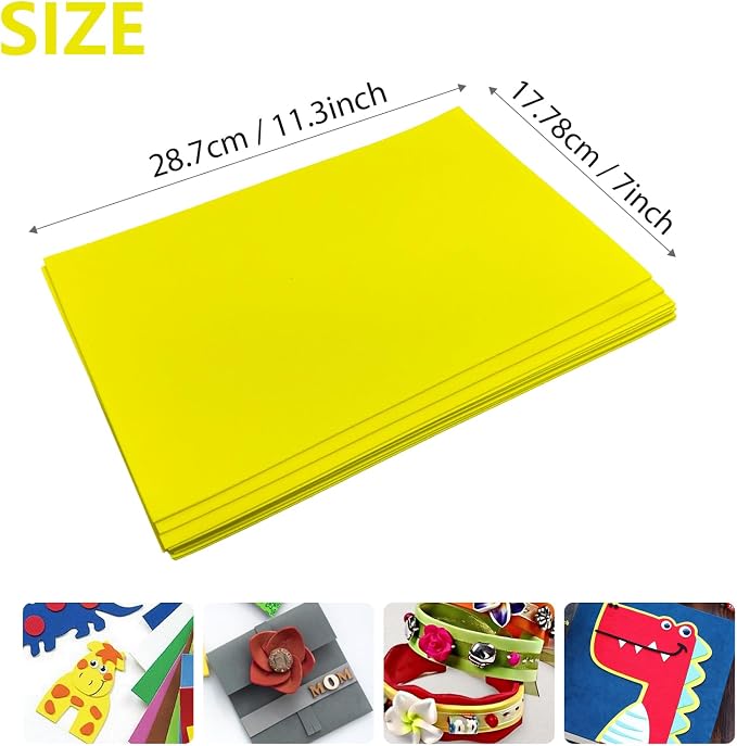 Adhesive Foam Sheets, 7x11.3 Inch Craft Eva Foam Sheets, 2mm Thick 10 Pcs - Image 3