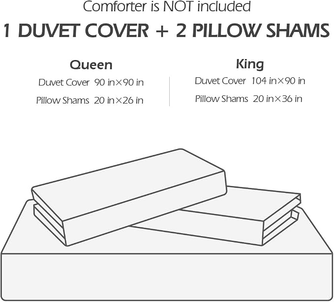 SLEEPBELLA Duvet Cover Queen Set 600 Thread Count Cotton Bedding Set - Image 6