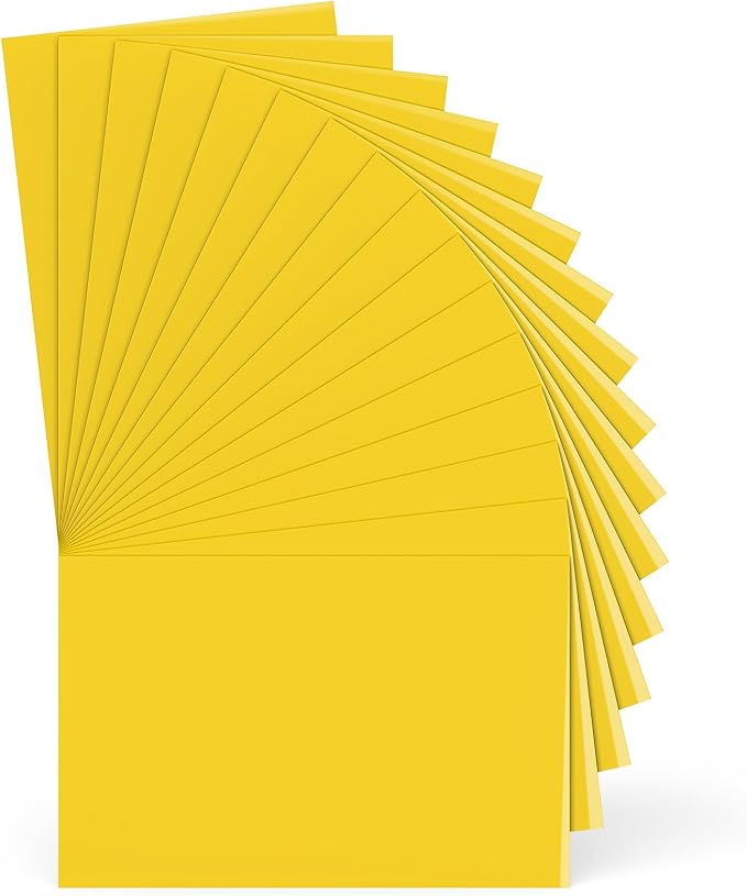 Heat Transfer Vinyl Bundle: 16 Pack 12" x 10" Yellow Heat Transfer Vinyl T-Shirt by YUITCE