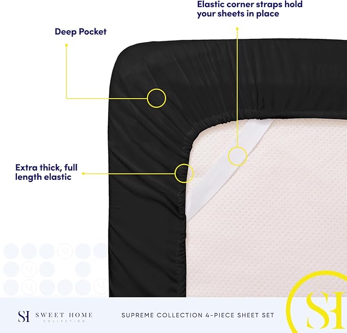 Twin XL Sheets - Breathable Luxury Sheets - 1800 Supreme Collection Extra Soft - Image 5