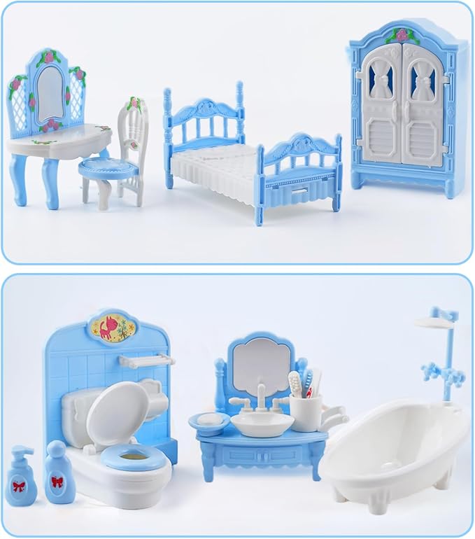 35 Pcs Dollhouse Furniture Accessories Set Mini House Furniture Small Dollhouse - Image 2