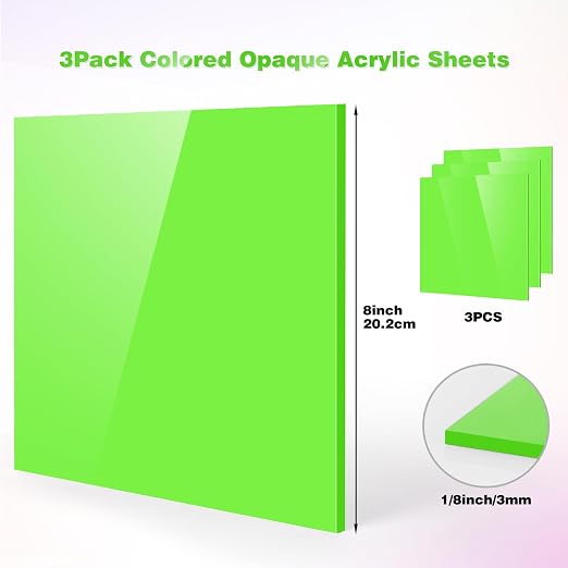 Adrattnay Light Green Acrylic Sheets 1/8" Thick, - Image 2