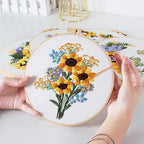 5 Pack embroidery kit for beginners Adults DIY Starter Kit, Sunflower Gifts for - Image 7