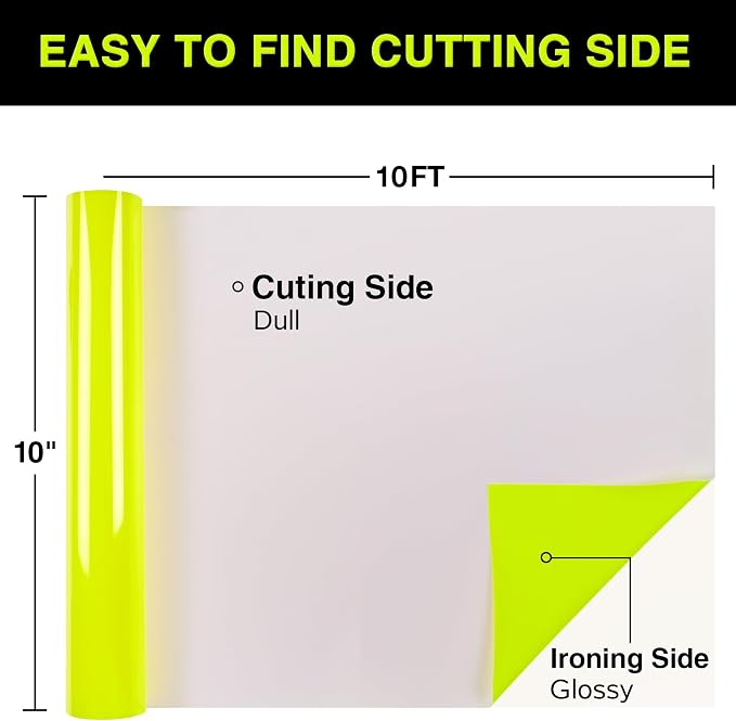 TORC Neon Yellow Puff 3D HTV Vinyl Heat Transfer, Bags | Easy Cut & Weed | - Image 3