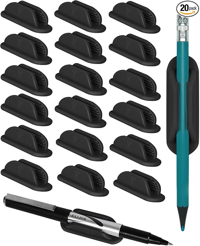 Tiizze Adhesive Pencil Holders for Desk Set of 20 by Tiizze