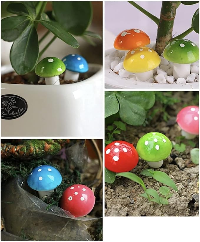 Aliotech 50 Pieces Mini Mushroom Miniatures Artificial Garden Fairy Bonsai - Image 6