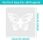 Junkin 20 Pcs Stencil for Painting Stencil Reusable DIY Drawing Template - Image 2