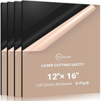 CALPALMY Black Acrylic Sheet 12" x 16" x 1/8", Opaque Plexiglass Panels by CalPalmy