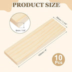 MECCANIXITY 10Pcs Wood Strips Slats, 1/4" x 1‑1/4" x 4" Thin Wood Sticks Flat - Image 2