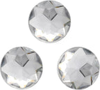 100 Pcs 25mm Flat Back Round Acrylic Rhinestones, Crystal Clear Plastic Circle by Daisyium
