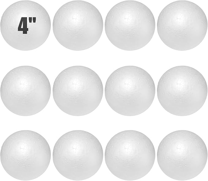 Styrofoam Balls 4 Inch, DIY Craft Giant Foam Ball by AHKUNMT