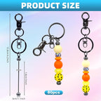 80 Pcs Beadable Keychains Bulk Kit – DIY Keychain Making Supplies - Image 2