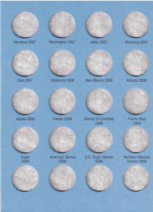Whitman US Washington Statehood Quarter Coin Color-Folder Full Series Type Set - Image 4