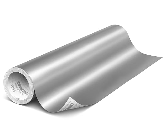 ORACAL 651 Matte Metallic Silver Grey Vinyl Durable Roll Easy to Weed Permanent by Orafol