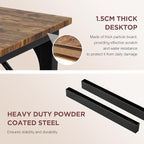 PayLessHere | 39 Inch Computer Desk | Brown | Office Desk - Image 7