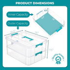 Tribello Craft Box & Art Supply Storage Organizer – Stackable Art Organizer and - Image 3