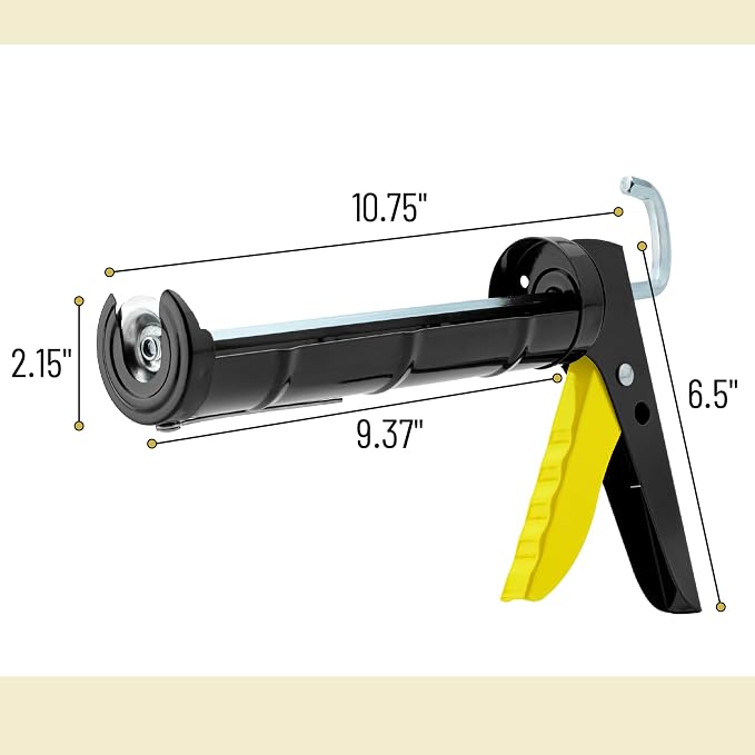 Bates- Caulking Silicone Gun, 10:1 Thrust Ratio, Hand Caulking Guns, No Drip - Image 2
