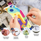 INFUNLY 6pcs Abstract Art DIY Cross Stitch Bookmark Kits - Image 4
