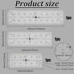 BENECREAT 3Pcs 3 Sizes Acrylic Quilting Template Ruler, Pocket Pattern Template - Image 2