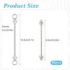 50PCS Beadable Keychain Bars DIY Kit - Image 2