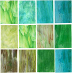 Lanyani 10 Sheets Variety Stained Glass Sheets Pack, 4 x 6 inch Large Cathedral by LanyaniArtGlassMosaics