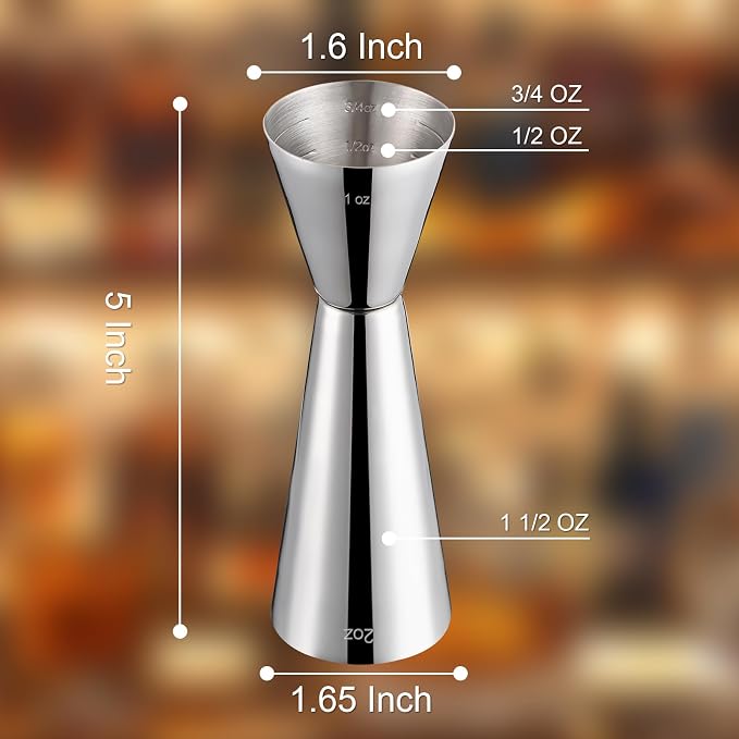 Briout Jigger for Bartending, Double Cocktail Jigger Japanese Premium 304 Food - Image 3