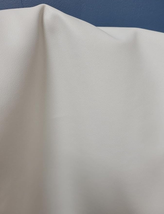 NAT Leathers | White Soft Faux Vegan Leather PU | 1 Yard Cut by the Yard | - Image 3