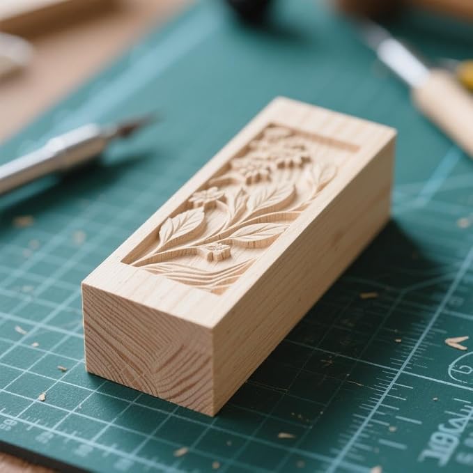 JAPCHET 12 Pieces 5 x 1-1/2 x 1-1/2 Inch Basswood Carving Blocks, Natural - Image 6