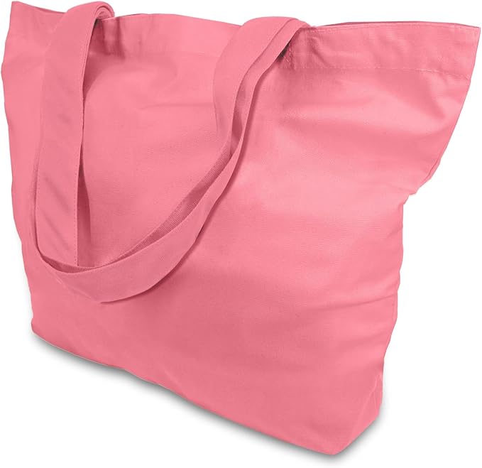 TOPDesign 3-Pack Super Strong Large 12oz Cotton Canvas Tote Bags, Reusable by TOPDesign