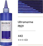 MEEDEN Soft Body Acrylic Paint: Ultramarine Blue Matte Finish - 250ml/8.45oz - Image 2
