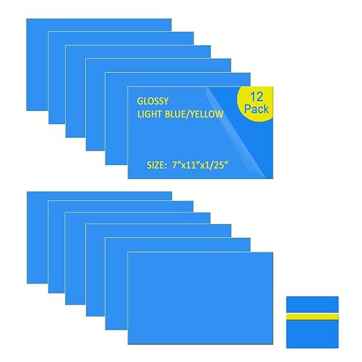 XLNT TECH Engraving Blank Materials ABS Double Color Plastic Sheet, Light by MaterialsParts