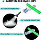 FUNKAKA Glow in The Dark Heat Transfer Vinyl Roll, Glow in Dark HTV Vinyl - Image 2