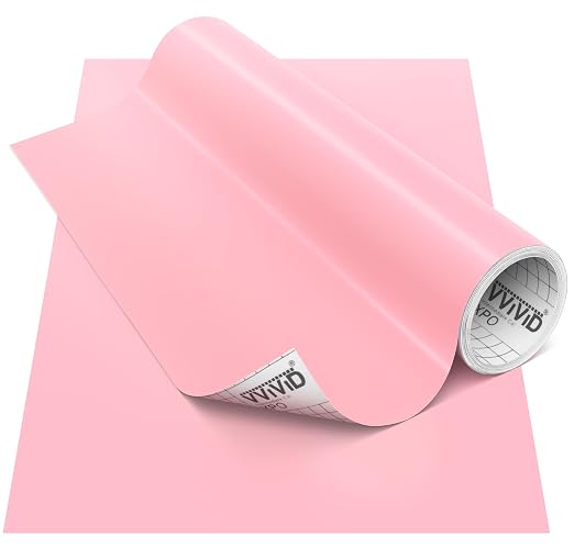 VViViD DECO65 Matte Pastel Carnation Pink Permanent Adhesive Craft Vinyl by VVIVIDVINYL