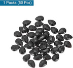MECCANIXITY 50PCS Flat Back Acrylic Teardrop Gems 10x14mm Artificial Rhinestones - Image 3