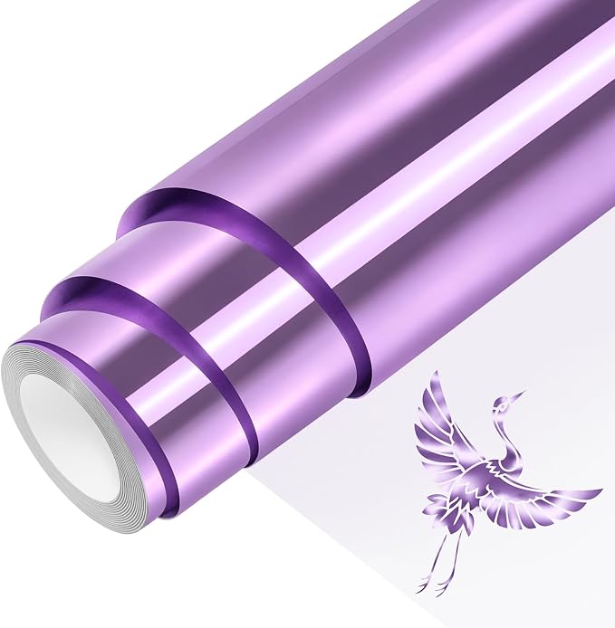 Purple Metallic Foil Iron On Vinyl Roll by WRTUUED