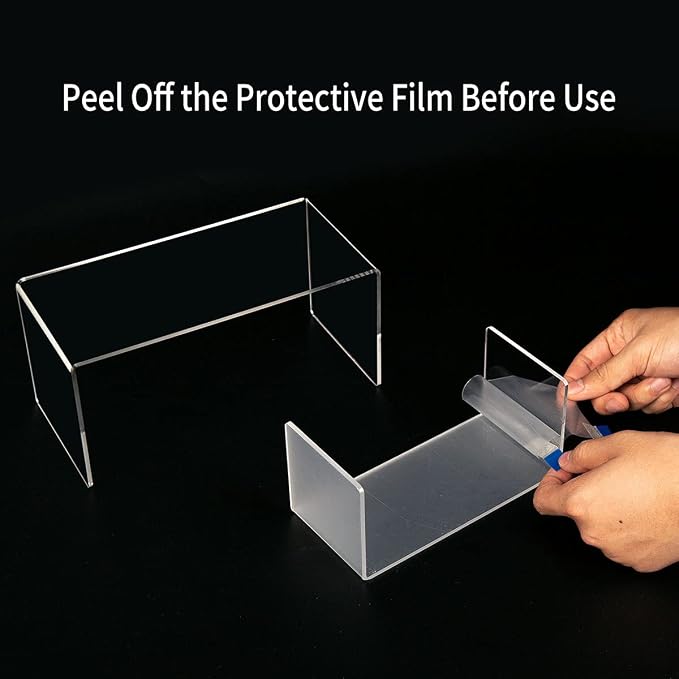 HIIMIEI Acrylic Risers for Display Clear 3-Tier Risers Stands Showcase for - Image 3