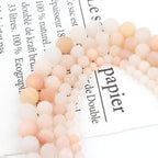 48pcs Natural Matte Light Pink Aventurine Gemstone Beads，8mm Frosted Round - Image 7