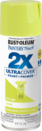 Rust-Oleum Painter's Touch 2X Ultra Cover Spray Paint, Gloss Key Lime | Indoor by Rust-Oleum