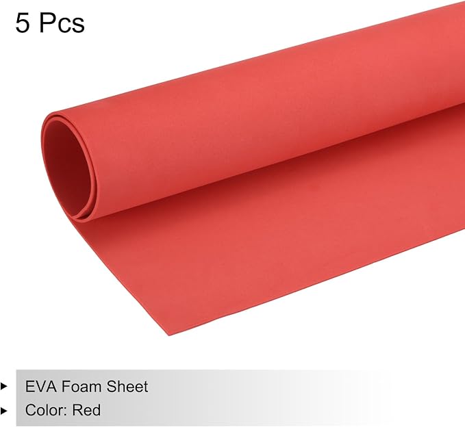 MECCANIXITY EVA Foam Sheets Red 35.4 Inch x 19.7 Inch 2mm Thick Crafts Foam - Image 3