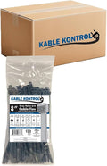 Kable Kontrol Gray Zip Ties 8 Inch 10, 50 Lbs Tensile Strength, Bulk Pack by KABLEKONTROL%C2%AE