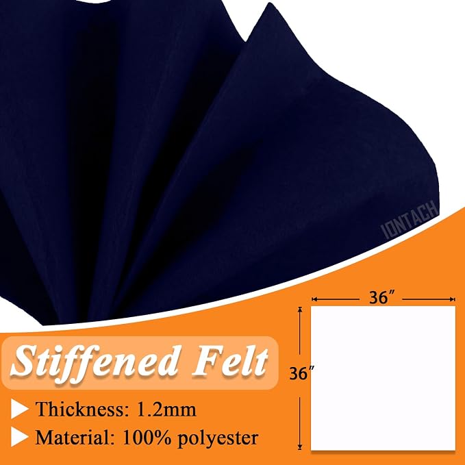 IONTACH 36" X 36" Stiff Felt Fabric 1.2mm Thick | Felt Sheet - Image 3