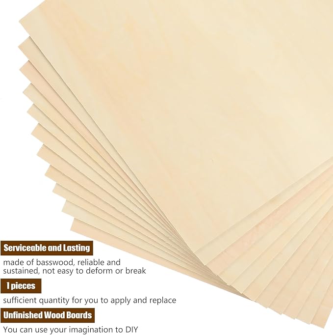 Riakrum Basswood Sheets Plywood Board Unfinished Wood Boards - Image 4