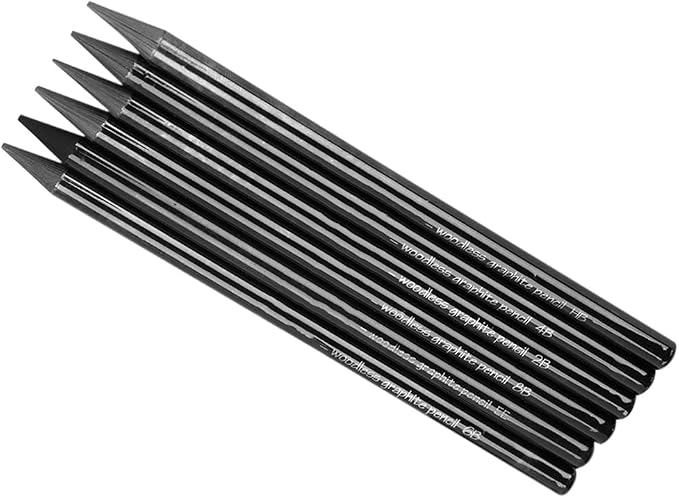 PENINSULA LOVE 6Pcs Woodless Graphite Pencils HB 2B 4B 6B 8B EE Artist - Image 2