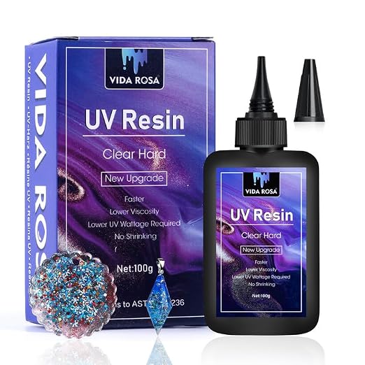 UV Resin 100g- VIDA ROSA RESIN Crystal Clear Hard Ultraviolet Curing Epoxy Resin by VidaRosa