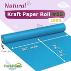PerkHomy Lake Blue Kraft Paper Roll 36" x 1 - Image 2