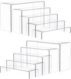 Anglelife 10 Pcs 2 Set 5 Size Large Acrylic Risers, Rectangular Clear Risers by Anglelife